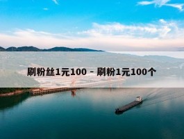 刷粉丝1元100 - 刷粉1元100个
