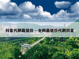 抖音代刷最低价 - 全网最低价代刷抖音