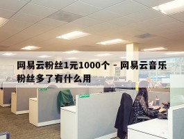 网易云粉丝1元1000个 - 网易云音乐粉丝多了有什么用