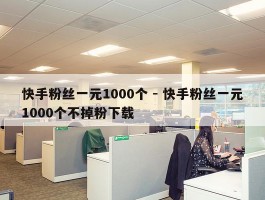 快手粉丝一元1000个 - 快手粉丝一元1000个不掉粉下载