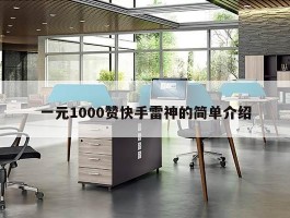 一元1000赞快手雷神的简单介绍