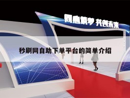 秒刷网自助下单平台的简单介绍