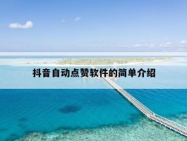 抖音自动点赞软件的简单介绍
