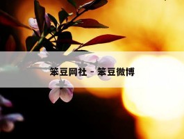 笨豆网社 - 笨豆微博