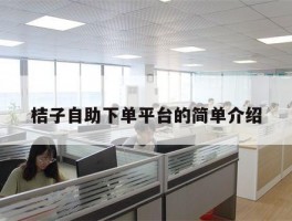 桔子自助下单平台的简单介绍